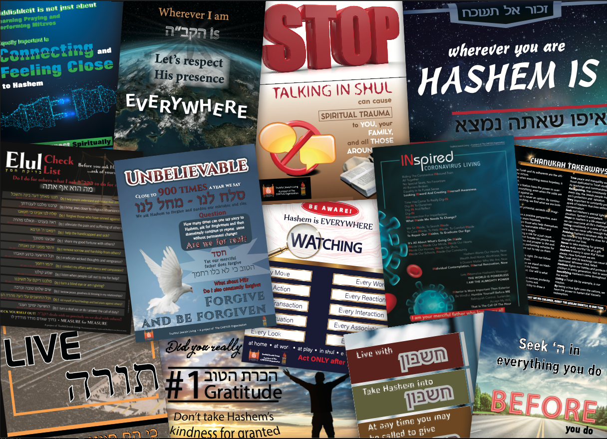 Sample Truthful Jewish Living posters